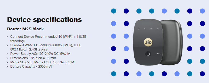 Jiofi wifi hotsport device-kerala-storyhunters.in